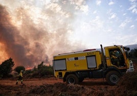 Brand-Einsatzkommando in Anllarinos del Sil (León) am 21. August.