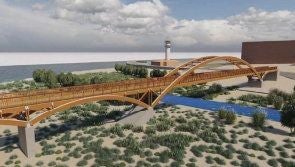 Computergrafik der künftigen Brücke.