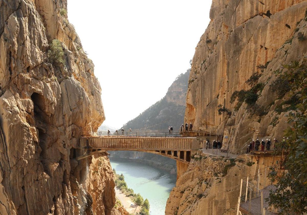 Die Brücke am Ende des Caminito del Rey.