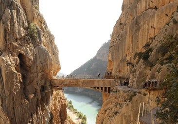 Die Brücke am Ende des Caminito del Rey.