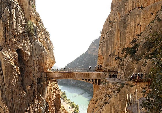 Die Brücke am Ende des Caminito del Rey.