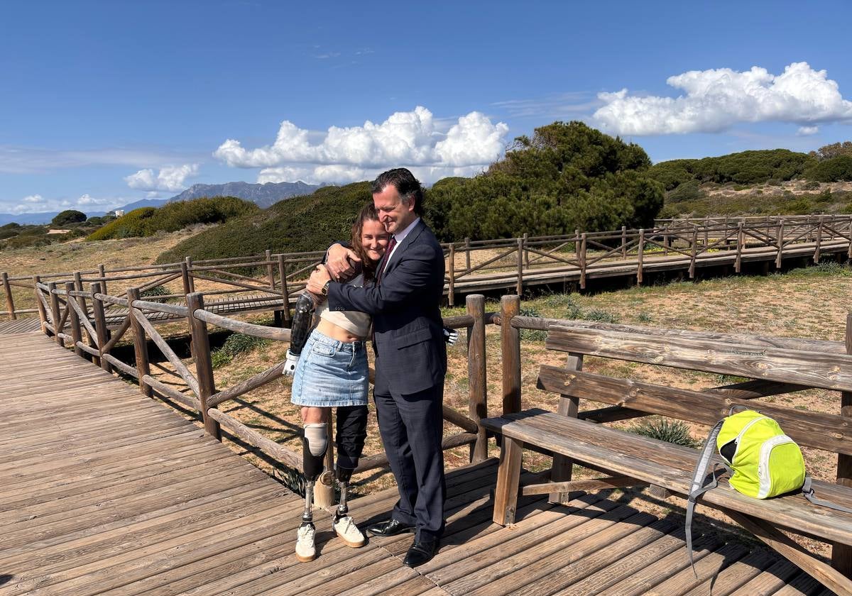 Sarah Almagro mit ihrem Vater, Ismael Almagro