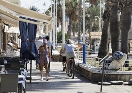Die Arbeiten auf der Promenade von Pedregalejo haben Anfang Oktober begonnen.