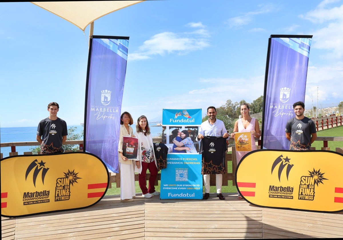 Präsentation der Wohltätigkeitsveranstaltung, die im Rahmen der Marbella Fitness Championship stattfindet.