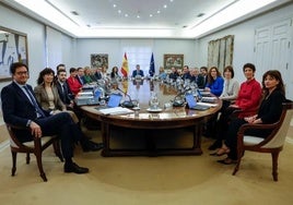 Der Ministerrat der spanischen Koalitionsregierung (Archivbild).