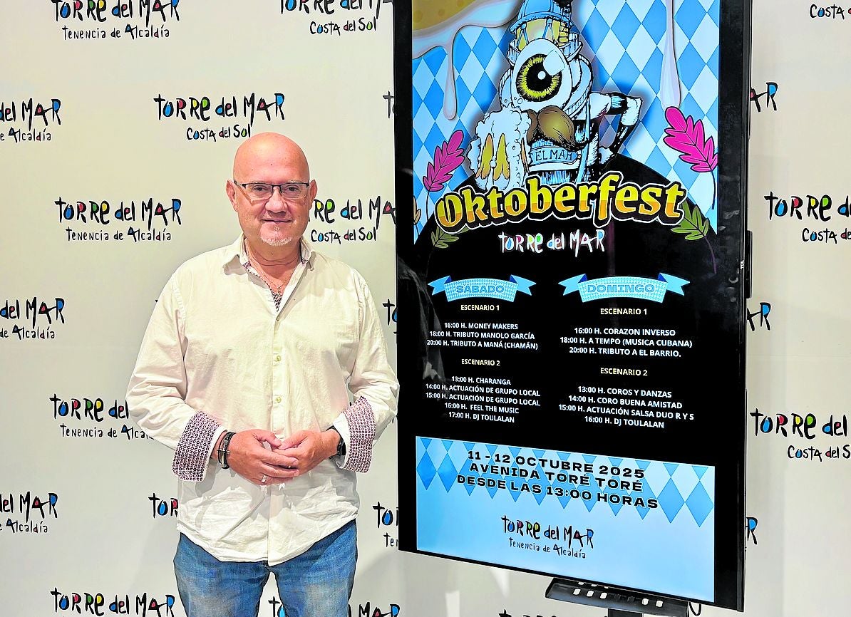 Jesús Pérez Atencia bei der Vorstellung des Programms zum Bierfest.