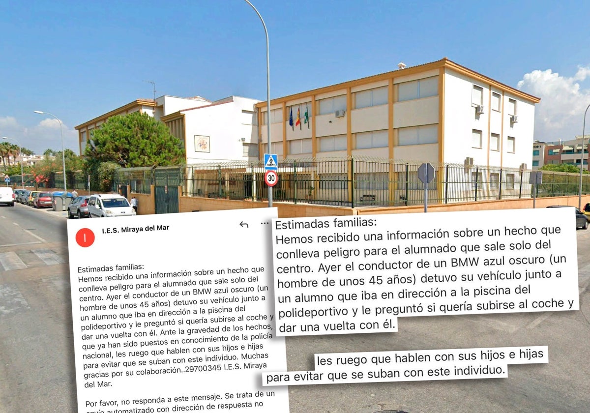 Schulleitung des IES Miraya del Mar in Torre del Mar warnt Eltern vor einem mutmaßlichem Pädophilen
