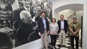 Antonio Pino, Kulturstadträtin Mariana Pineda, der Verantwortliche für städtische Museen, Luis Lafuente und Pepe Zapata (v.l.n.r.).