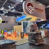 Letzte Vorbereitungen gestern am Stand der Costa del Sol auf der WTM in London.