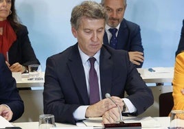 Feijóo leitete die gestrige Sitzung des nationalen Exekutivausschusses der PP.