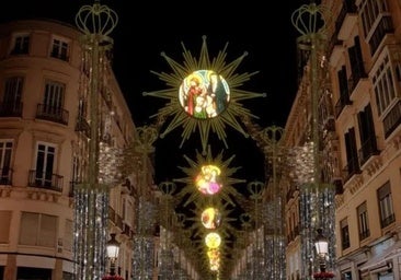 Málaga als leuchtende Weihnachtshochburg.