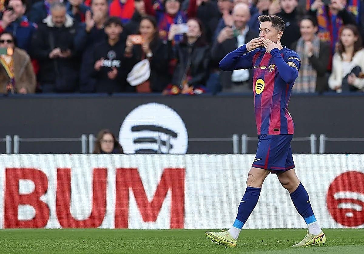 Robert Lewandowski nach dem ersten Tor.