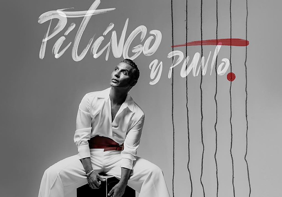 Plakat zur Ankündigung des Konzerts von Pitingo in San Pedro Alcántara.