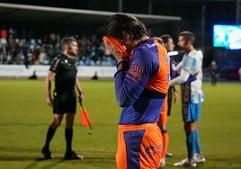 Eneko Jauregi von Málaga nach dem Schlusspfiff.