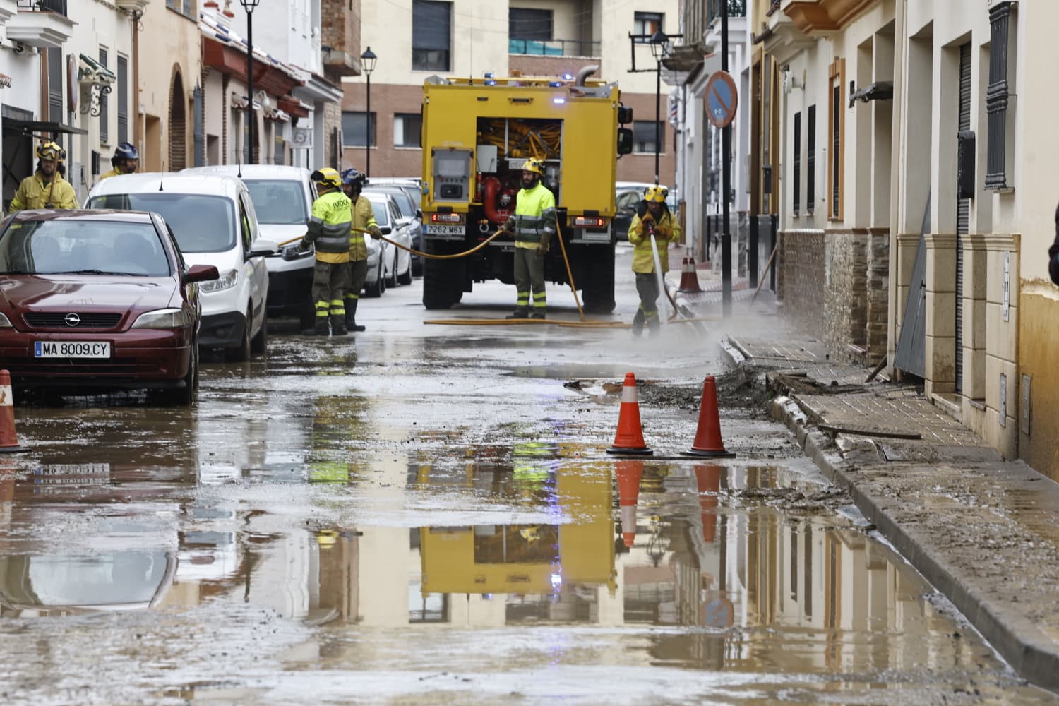 Cártama versucht, sich von der Unwetternacht zu erholen