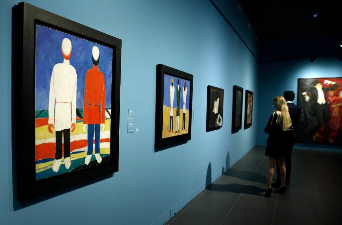 Avant-garde art at the Malaga Russian museum.