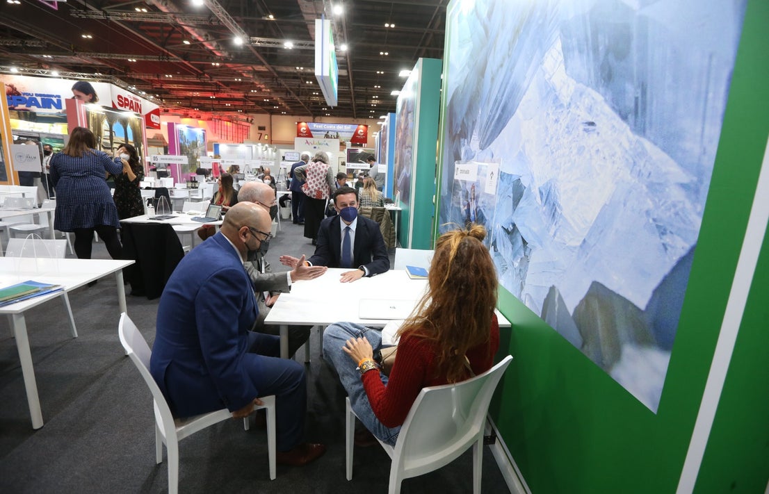 Representatives of the tourism industry in Andalucía and the Costa del Sol at the World Travel Market 2021 in London.