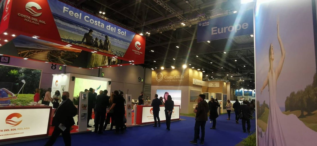 Representatives of the tourism industry in Andalucía and the Costa del Sol at the World Travel Market 2021 in London.