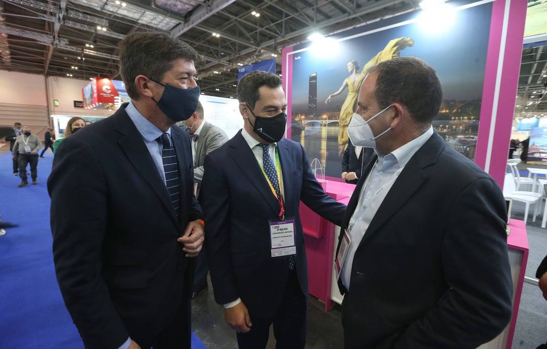 Representatives of the tourism industry in Andalucía and the Costa del Sol at the World Travel Market 2021 in London.