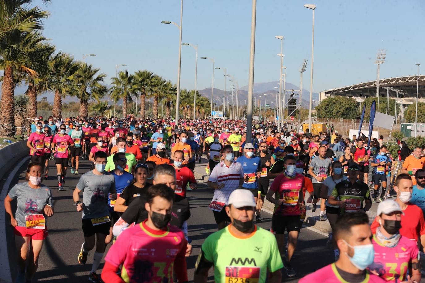 Almost 7,000 people participated in the Malaga half marathon on Sunday.