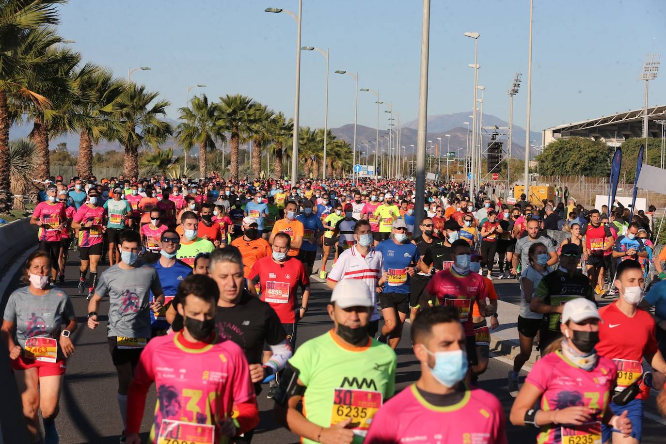 Almost 7,000 people participated in the Malaga half marathon on Sunday.