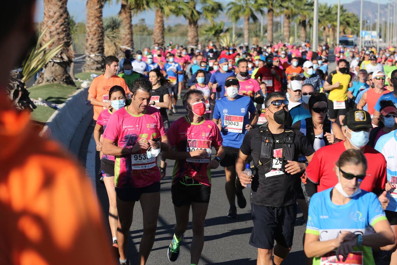 Almost 7,000 people participated in the Malaga half marathon on Sunday.