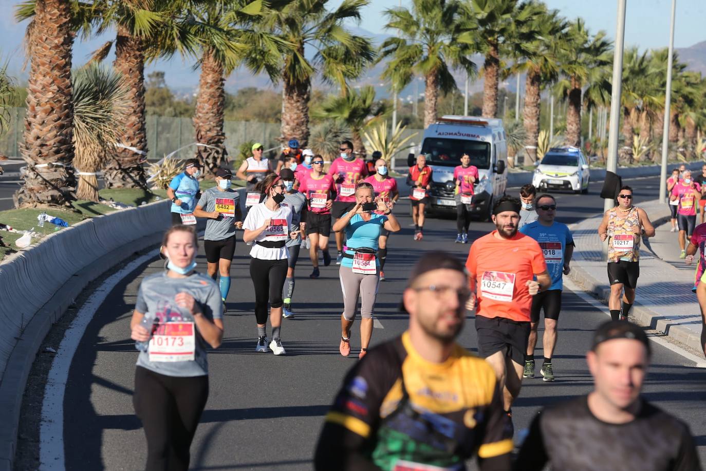 Almost 7,000 people participated in the Malaga half marathon on Sunday.