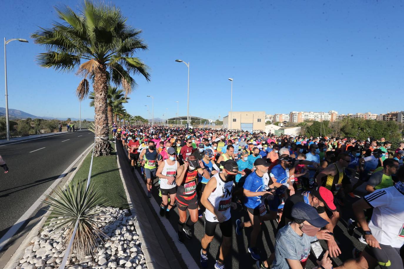 Almost 7,000 people participated in the Malaga half marathon on Sunday.