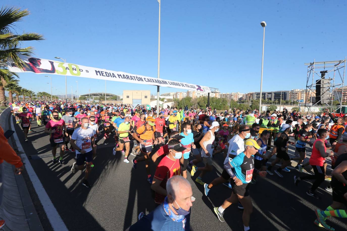 Almost 7,000 people participated in the Malaga half marathon on Sunday.