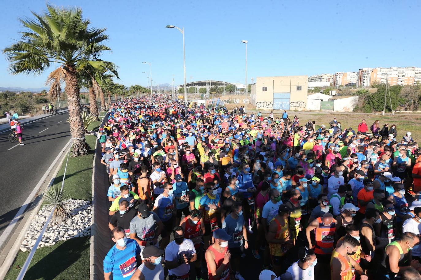 Almost 7,000 people participated in the Malaga half marathon on Sunday.