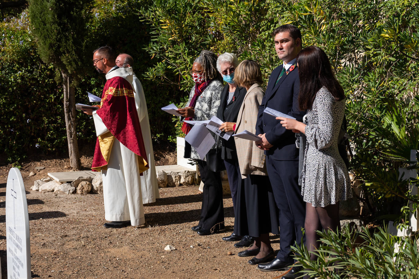 Wreaths were laid by the British consul and representatives of the Royal British Legion and the Royal Air Forces Association.