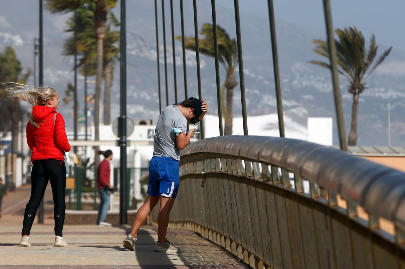 Two people were injured in Malaga province and a beach bar in Fuengirola was flattened. 