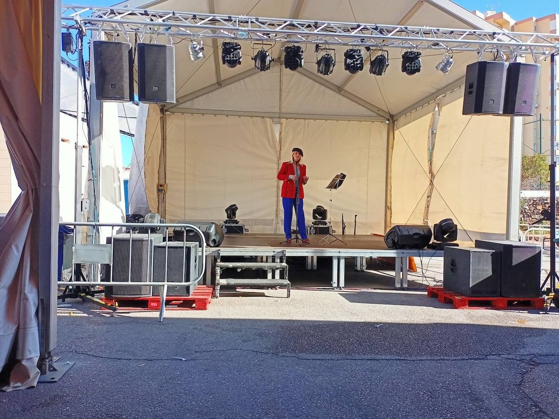Entertainment at the Torrox International Christmas market.