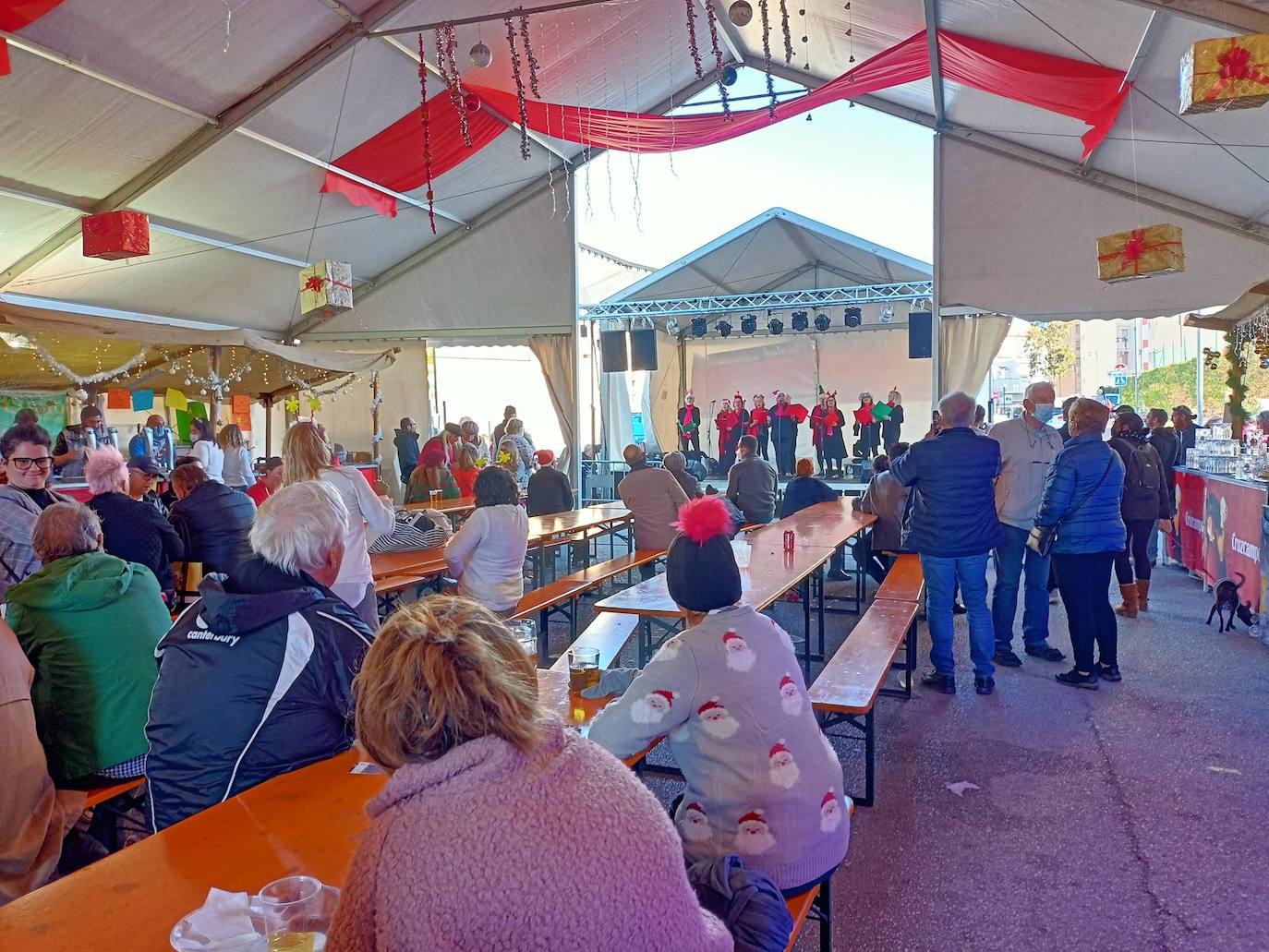 Entertainment at the Torrox International Christmas market.