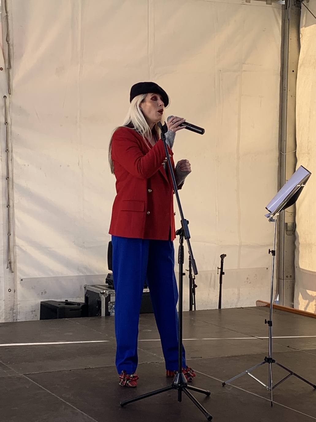 Entertainment at the Torrox International Christmas market.