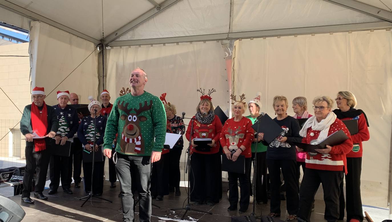 Entertainment at the Torrox International Christmas market.
