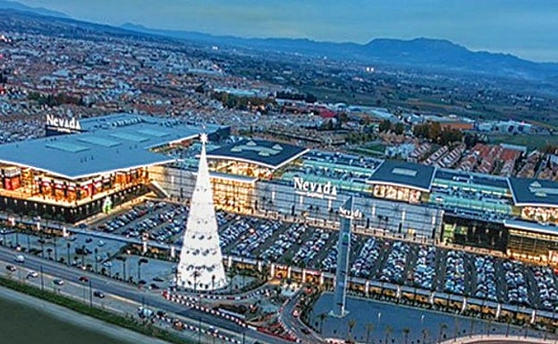 The Europe's tallest (apparently) Christmas tree in Granada's Armilla. 