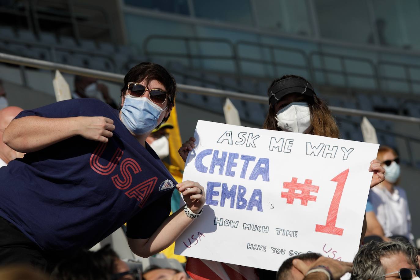 Nations compete in front of an international crowd at the Malaga athletics stadium