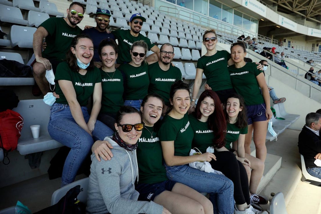 Nations compete in front of an international crowd at the Malaga athletics stadium
