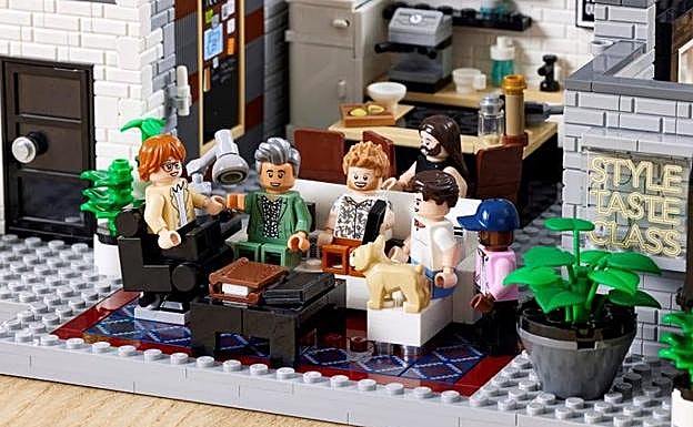 Imagen principal - Top, the Lego set inspired by the series Queer Eye. Bottom, Diego Sancho and more of his designs.