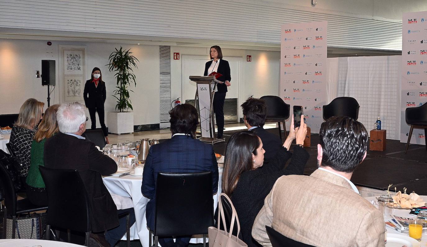 Representatives of Marbella town hall, Prime Invest, Triay Lawyers, and Iago Milet architecture studio at the event organised by SUR in English.