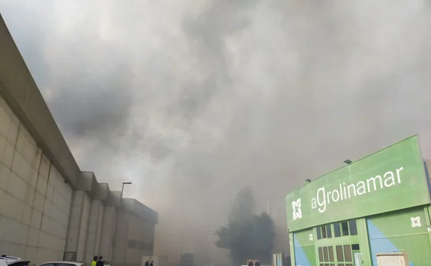 The fire broke out near to Motril's Algaidas industrial estate 