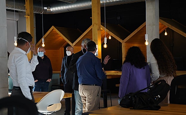 Participants at the launch learn about the new space 