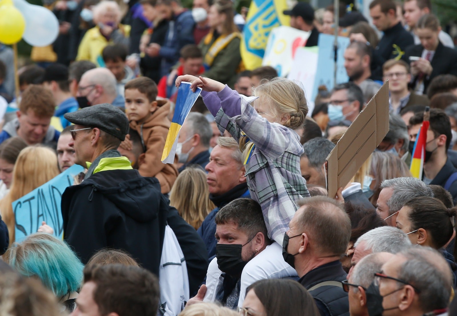 Demonstration in Malaga's Plaza de la Marina, this Sunday. 