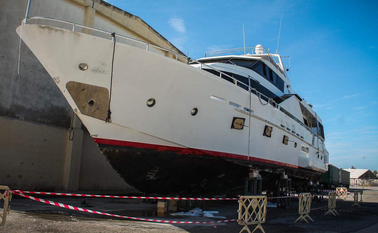 The yacht suffered damage during the 10 days it was stranded 