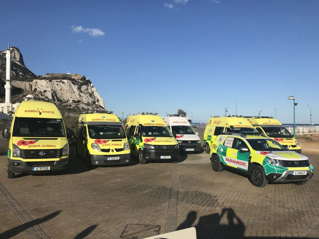 Gibraltar ambulance staff have to live in Spain or be EU nationals to take patients into Spain. 