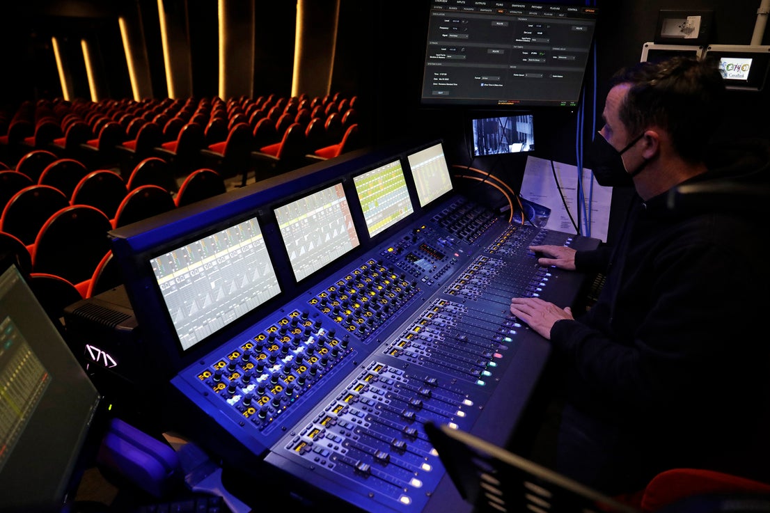 Behind the scenes at the Soho theatre as Antonio Banderas and the cast of Company prepare for a show.