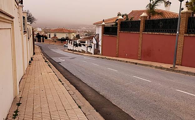 'Like orange snow': Torre del Mar this morning.