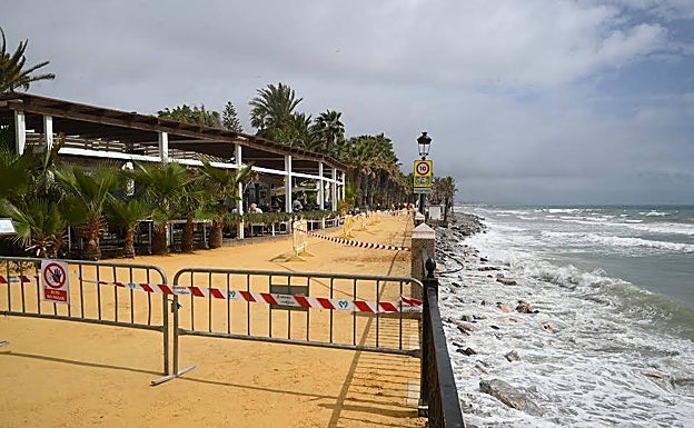 Part of the promenade has been closed 