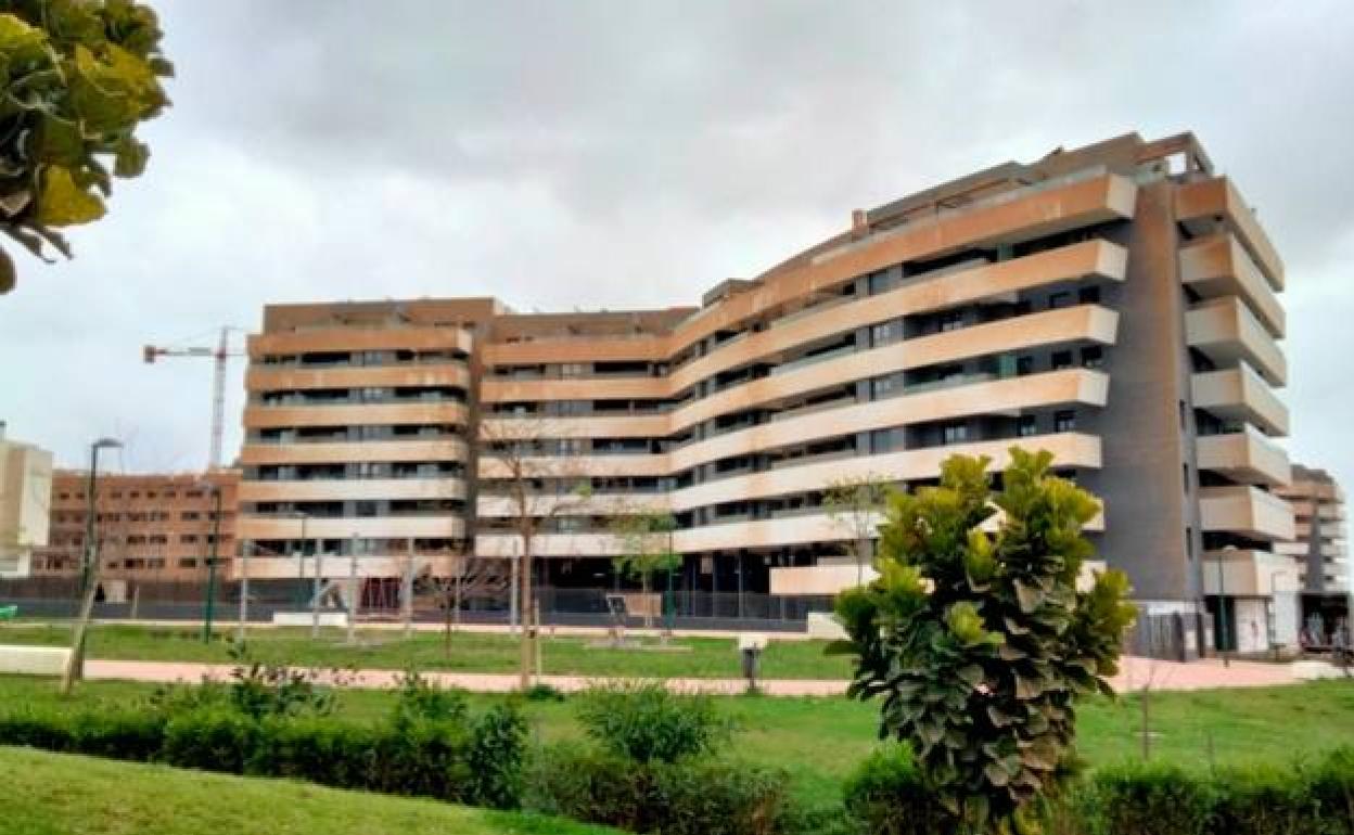 Buildings appear to have changed colour because of the Saharan dust in the rain. 
